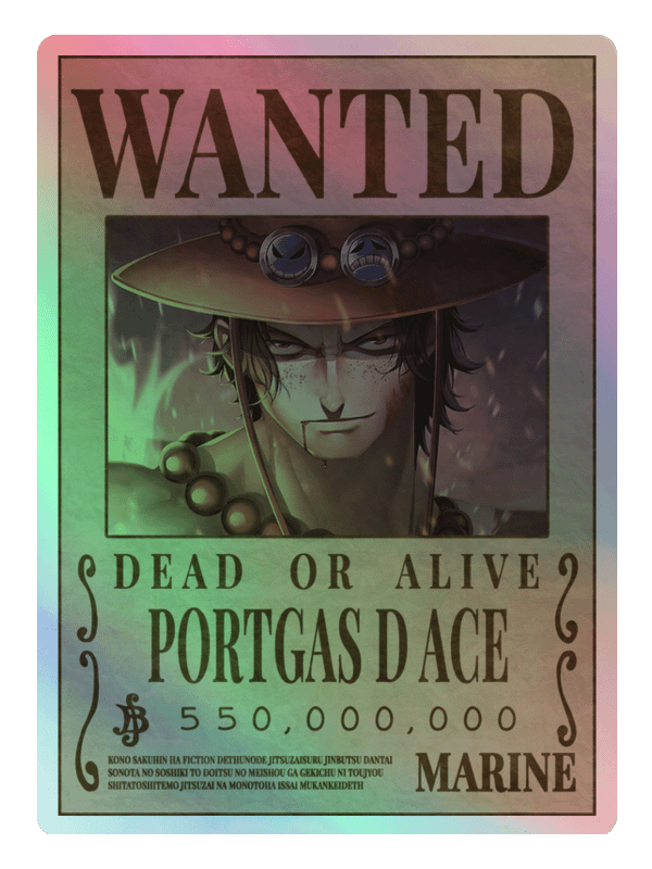 Portgas D. Ace Holographic Sticker Sheet product image (2)