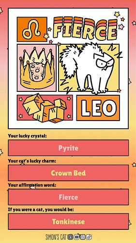 Strong, Loyal and Fierce! ♌🦁 It's #LeoSeason Visit our Linktr.ee in our Bio to see our feline take on your zodiac. ♌🦁