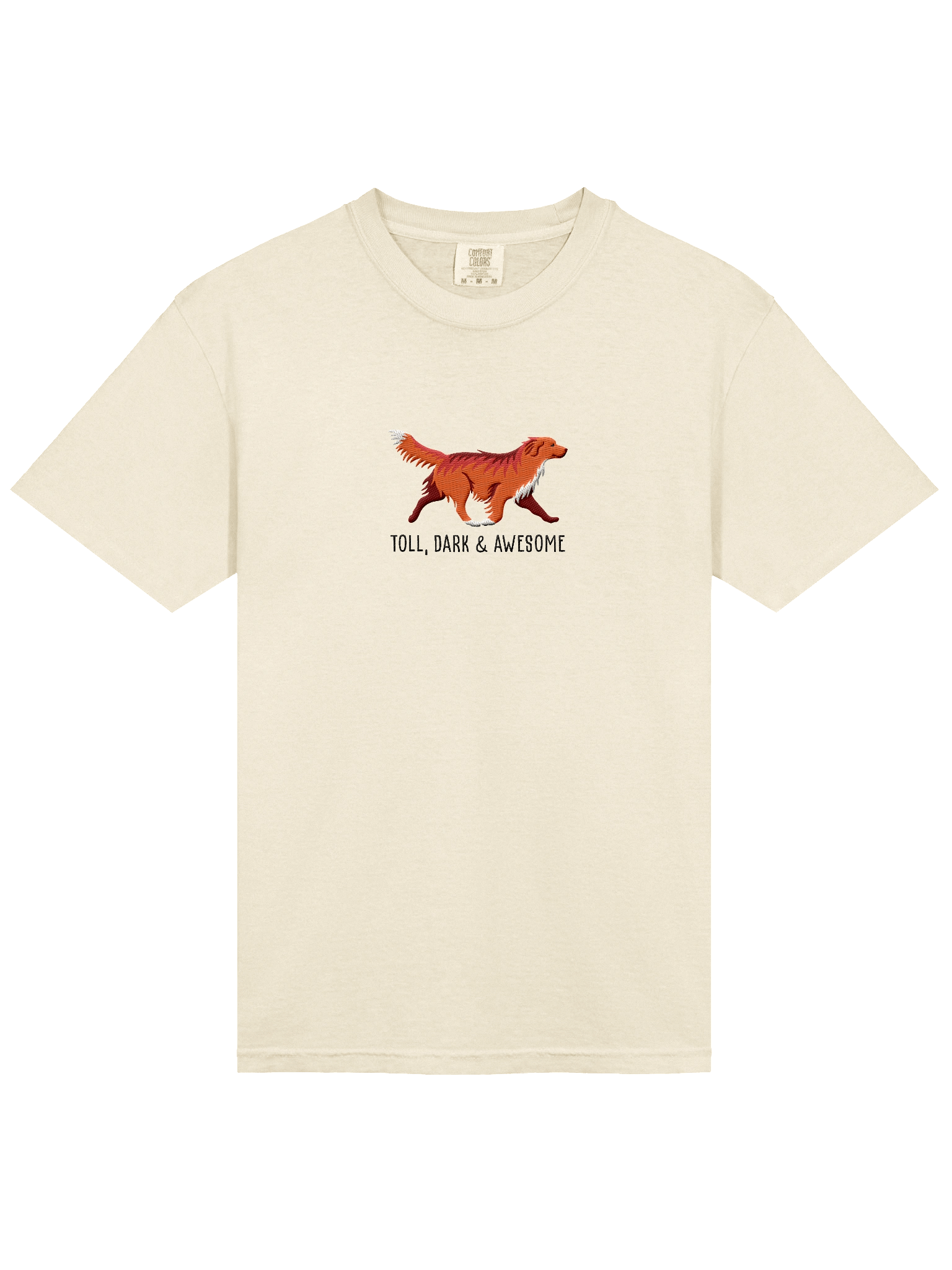Toll, Dark, and Awesome T-Shirt(Embroidered) of a Nova Scotia Duck Tolling Retriever(Red) product image (43)