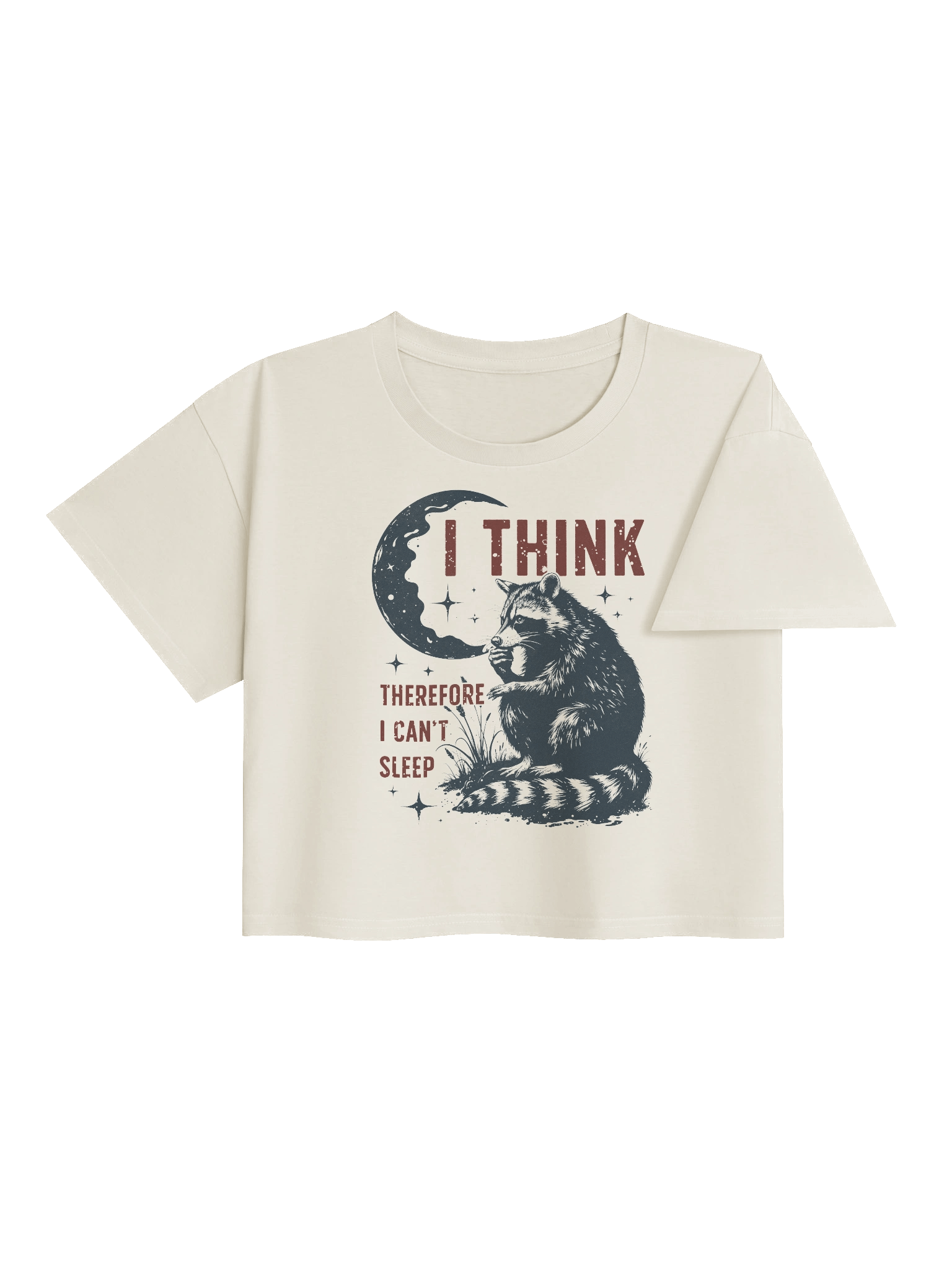The Existential Crisis Raccoon Premium Crop Top product image (4)