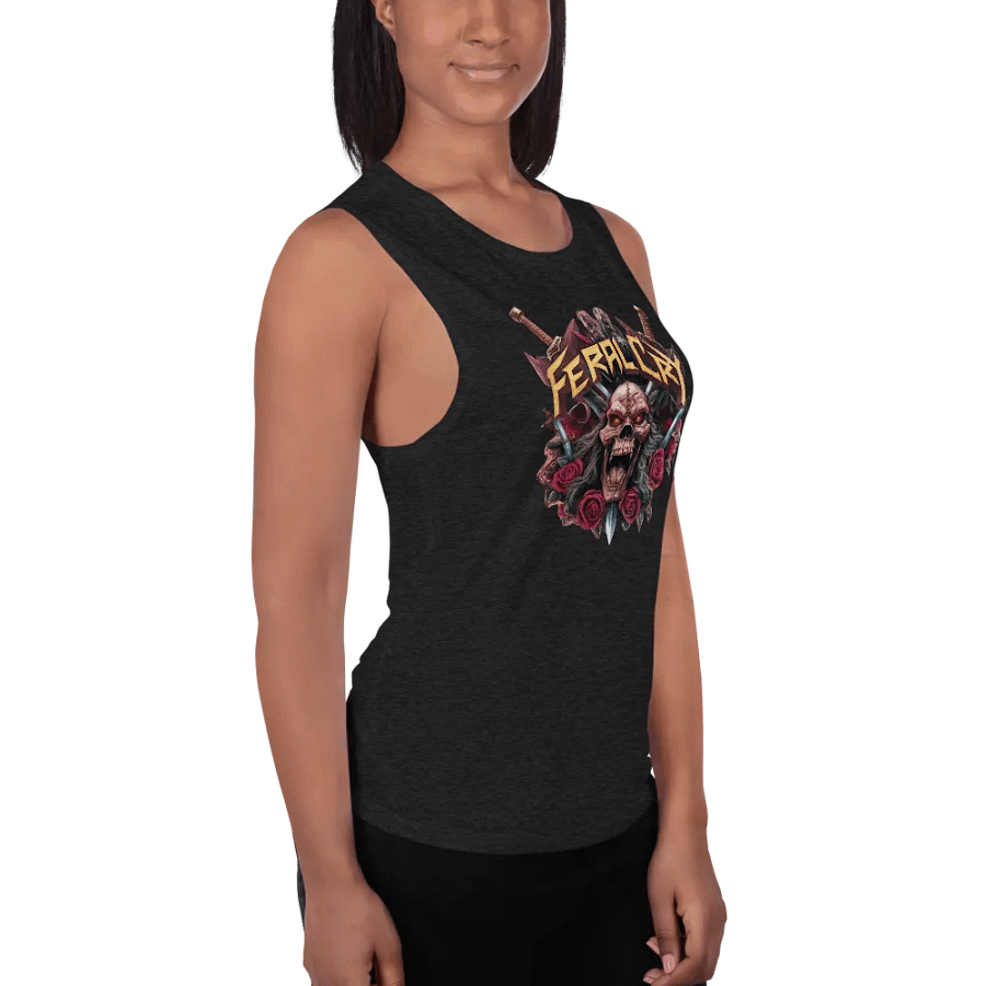 Feral Cry Demonic Skull Women's Muscle Tank product image (4)