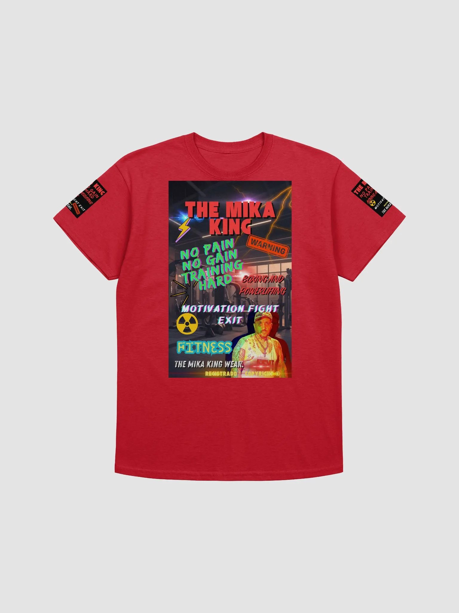 Camiseta de peso pesado de Gildan y The Mika King No Pain No Gaing Training Hard Edition 1. product image (1)