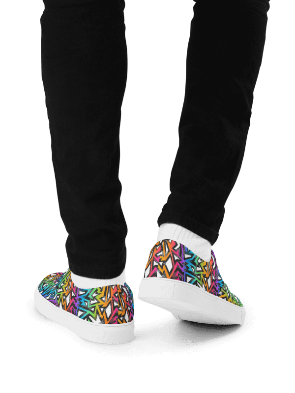 Rainbow Sparkle | Men's Lace-Up Canvas Shoes product image (4)
