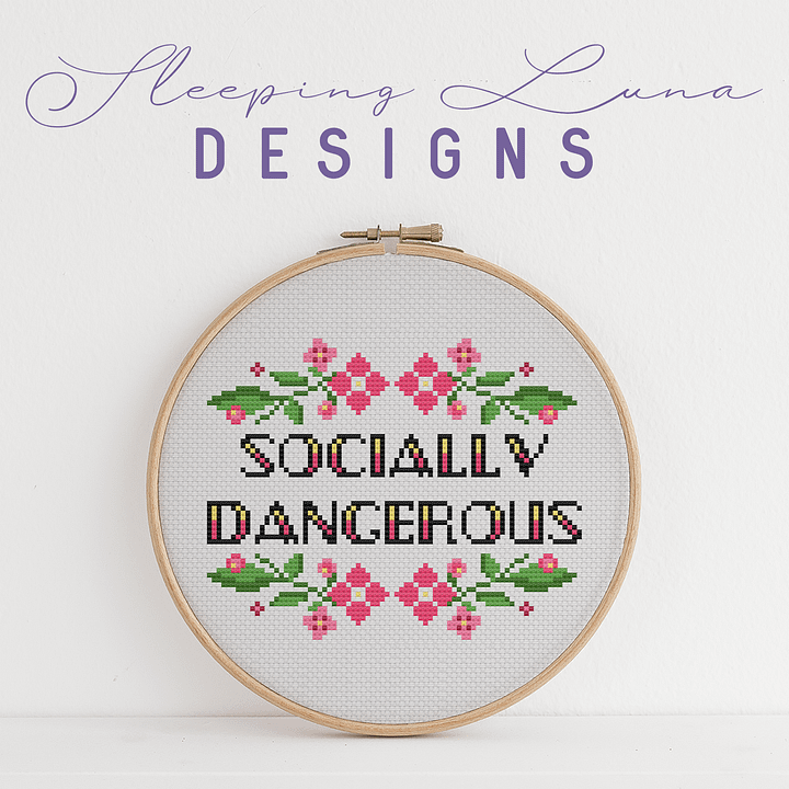 Socially Dangerous - Cross Stitch Pattern product image (2)