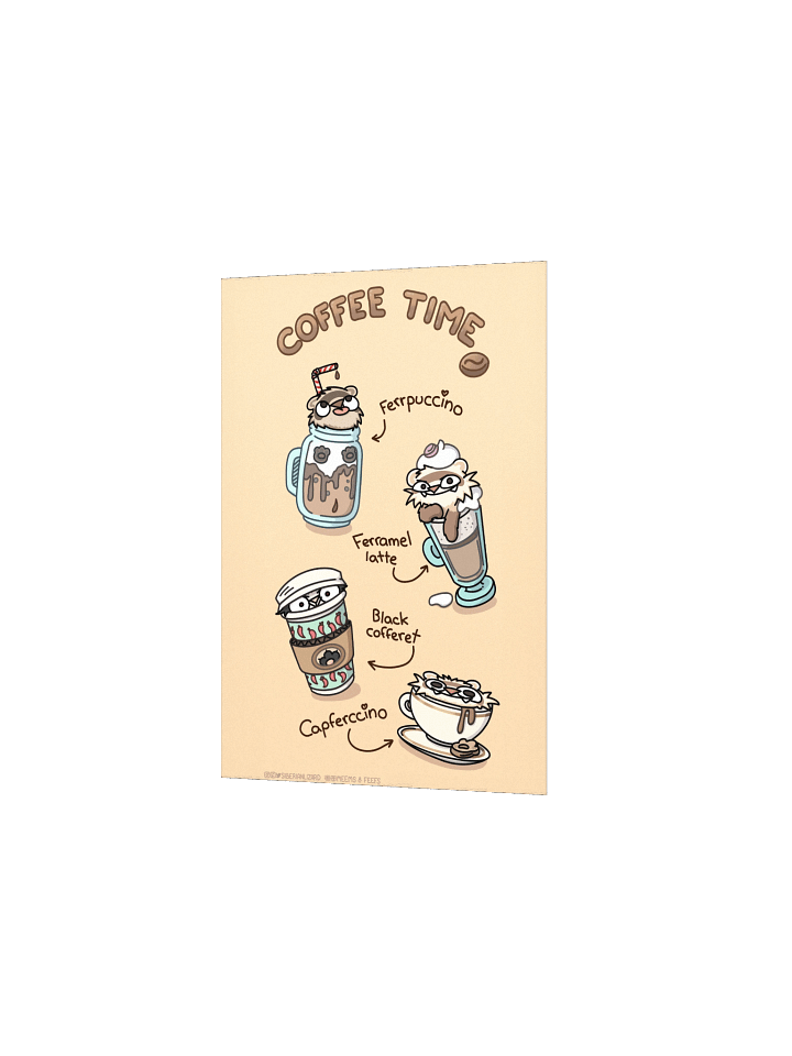 Coffee Time - Ferret Poster product image (9)