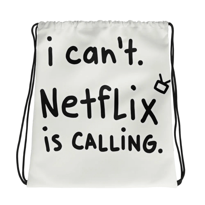NetFlix Calling Drawstring Backpack product image (1)