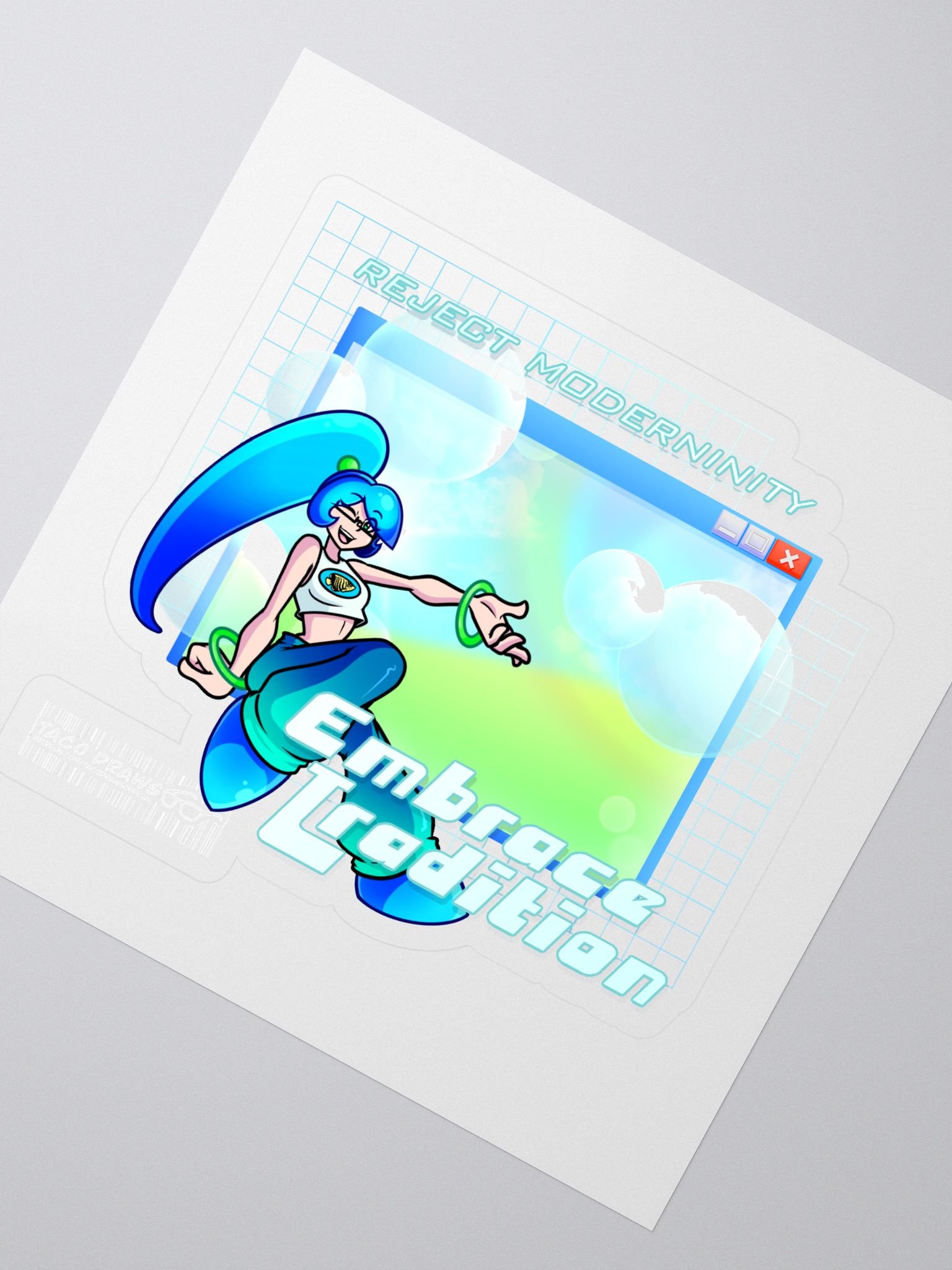 Embrace Frutiger Aero Sticker product image (2)
