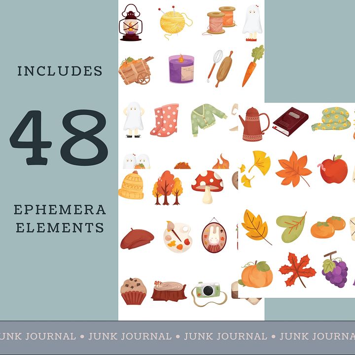 Cozy Fall - Printable Fussy Cuts product image (2)