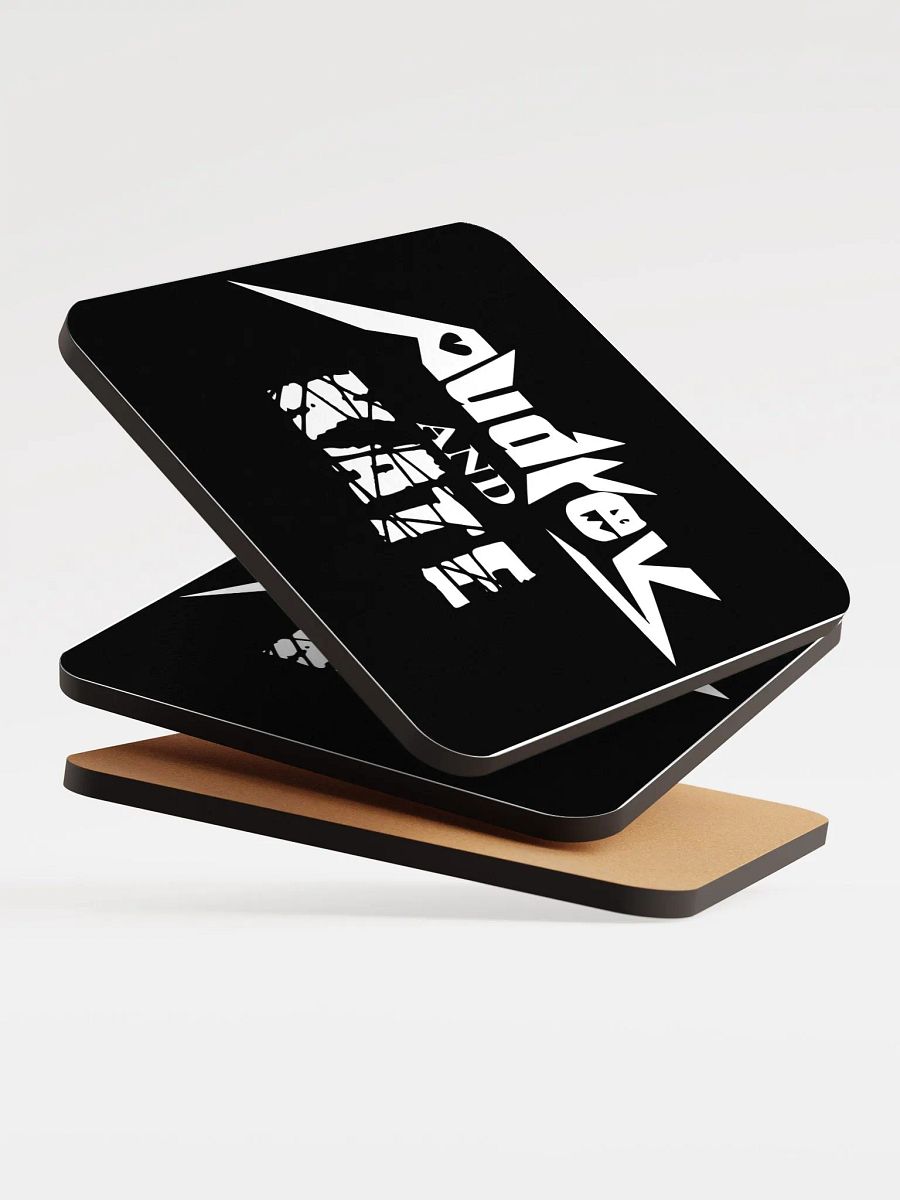 Audrey and Kate Official Square White Logo Coasters product image (4)