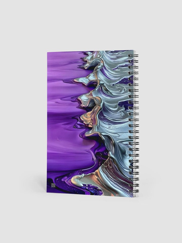 Purple & Melted Metallic Painted Spiral Notebook product image (2)