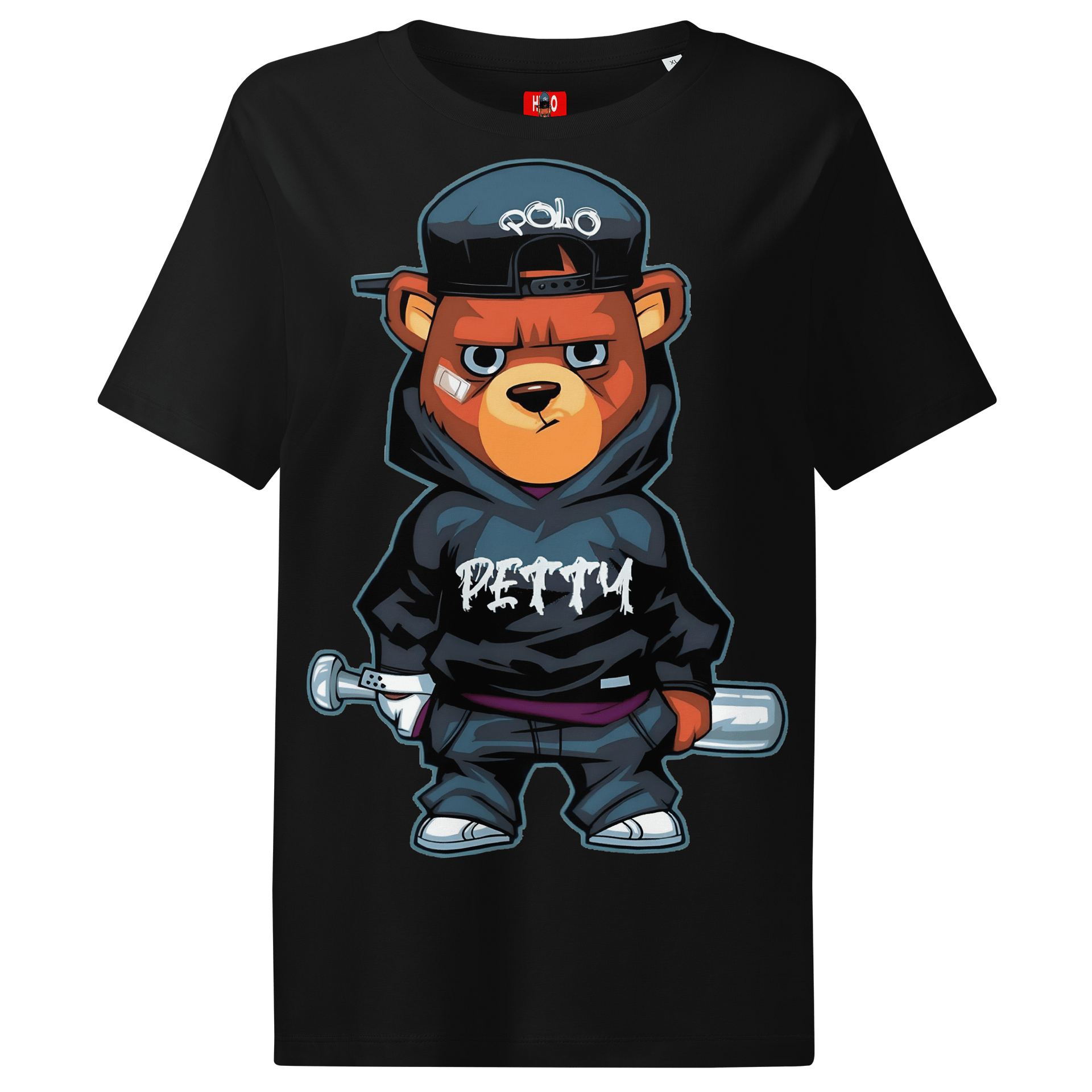 Women's Petty Bear Organic Ribbed Neck T-Shirt product image (1)