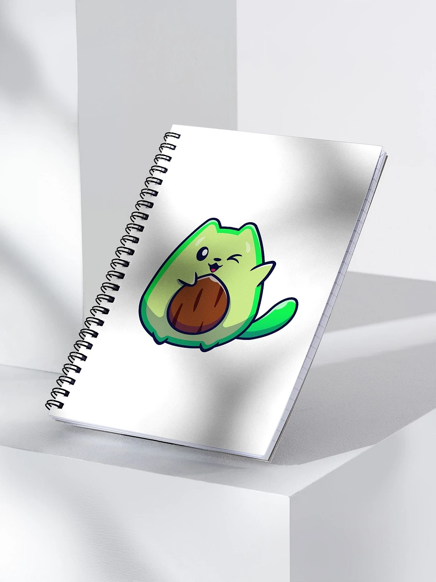 Winking Kawaii Avocado Cat Notebook product image (4)