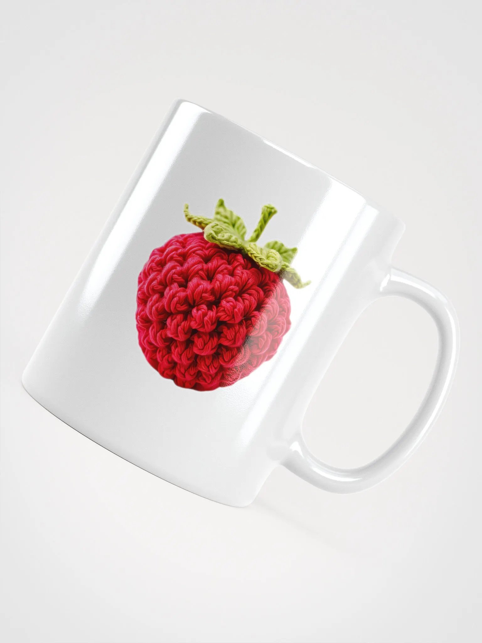 CozyAvocado White Glossy Raspberry Mug #1 product image (4)