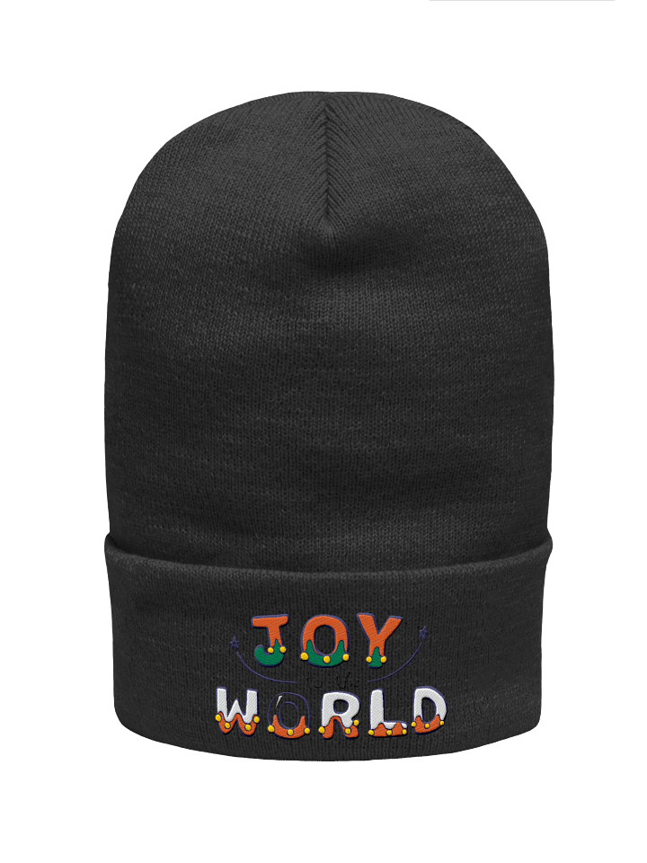 Joyful World Embroidered Beanie product image (5)