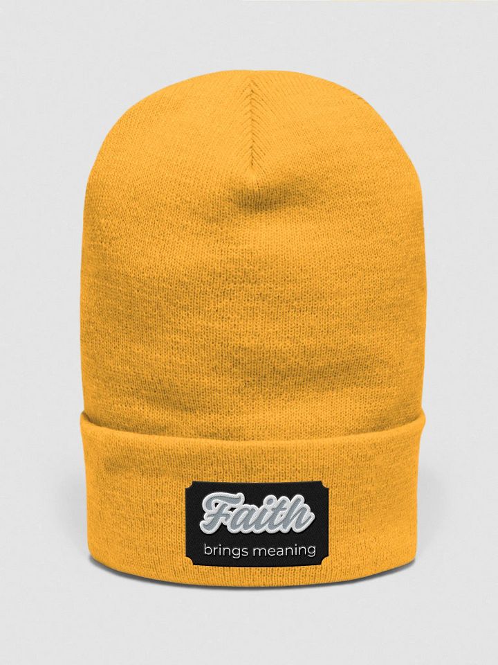 Faith Brings Meaning Embroidered Beanie | Faith brings meaning product image (2)