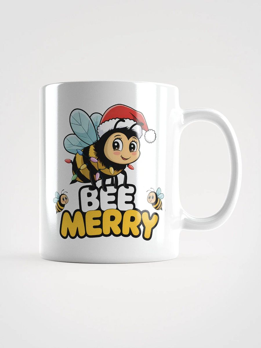 Bee Merry White Glossy Mug product image (1)