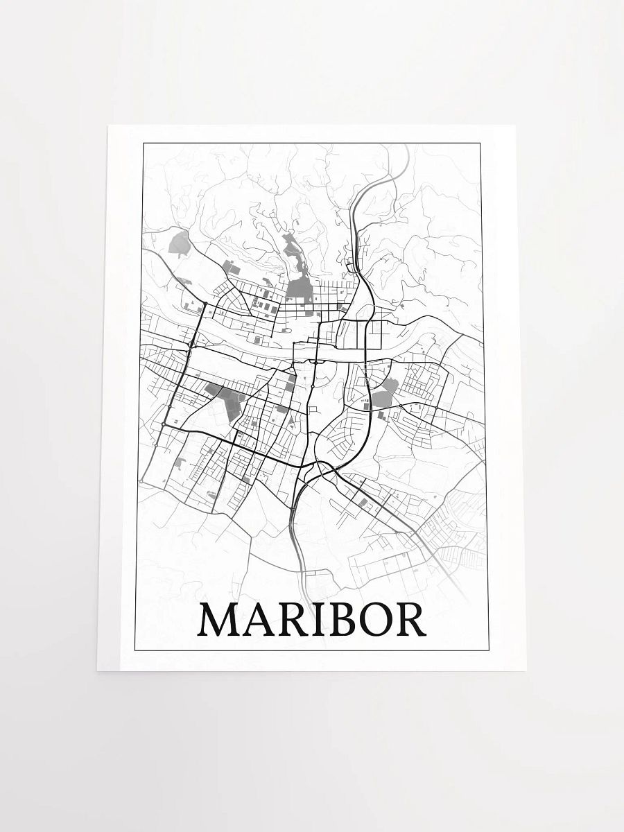 Maribor, Slovenia, city map print product image (16)