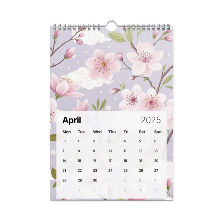 SEAMLESS FLORAL PATTERN WALL CALENDAR 2025 product image (1)