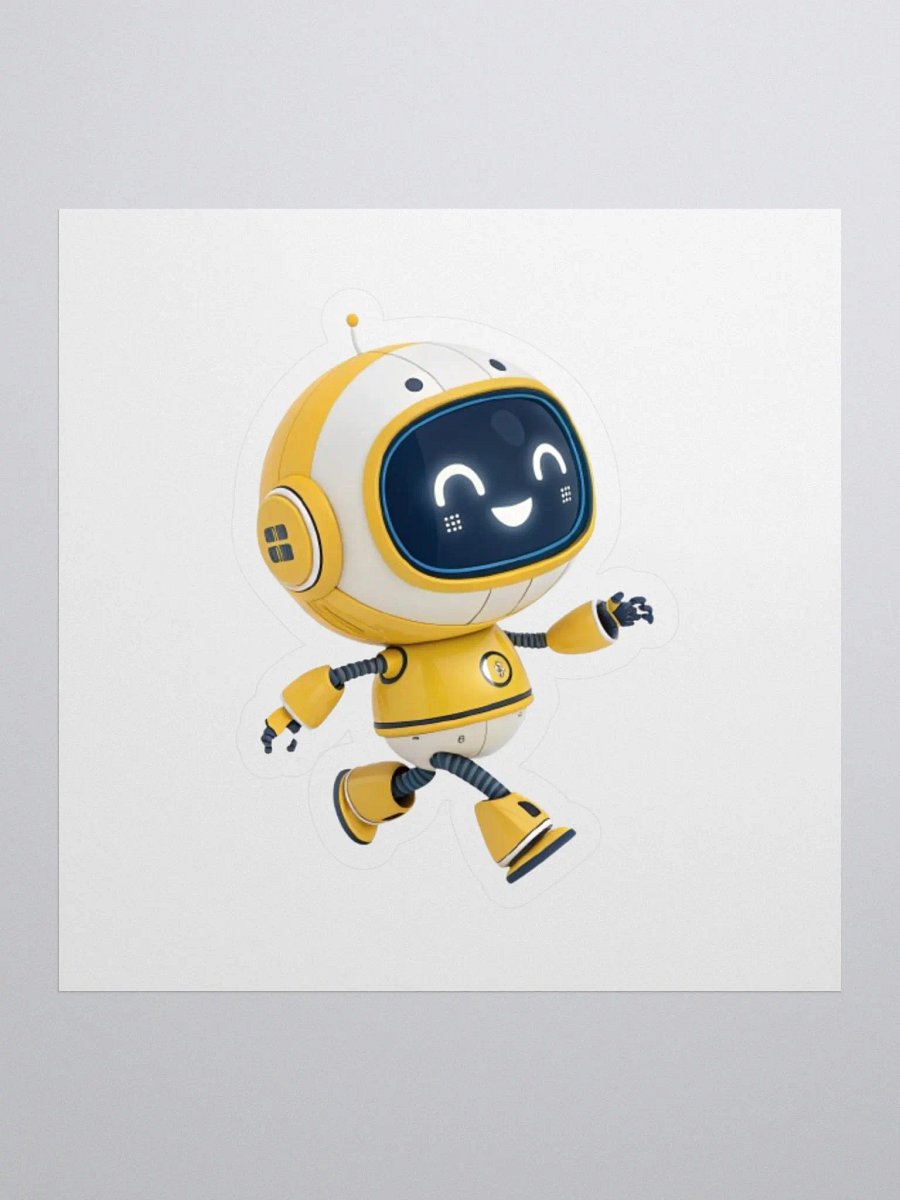 Happy Robot Kiss Cut Stickers product image (1)