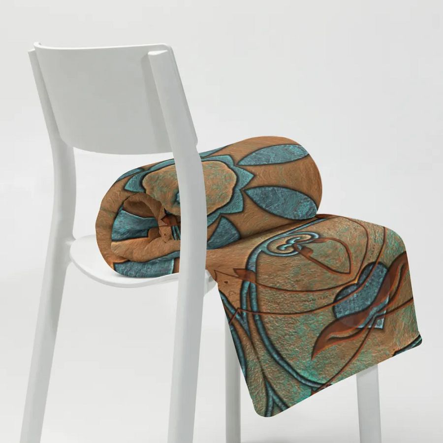 Copper Patina Kaleidoscope Throw Blanket product image (20)