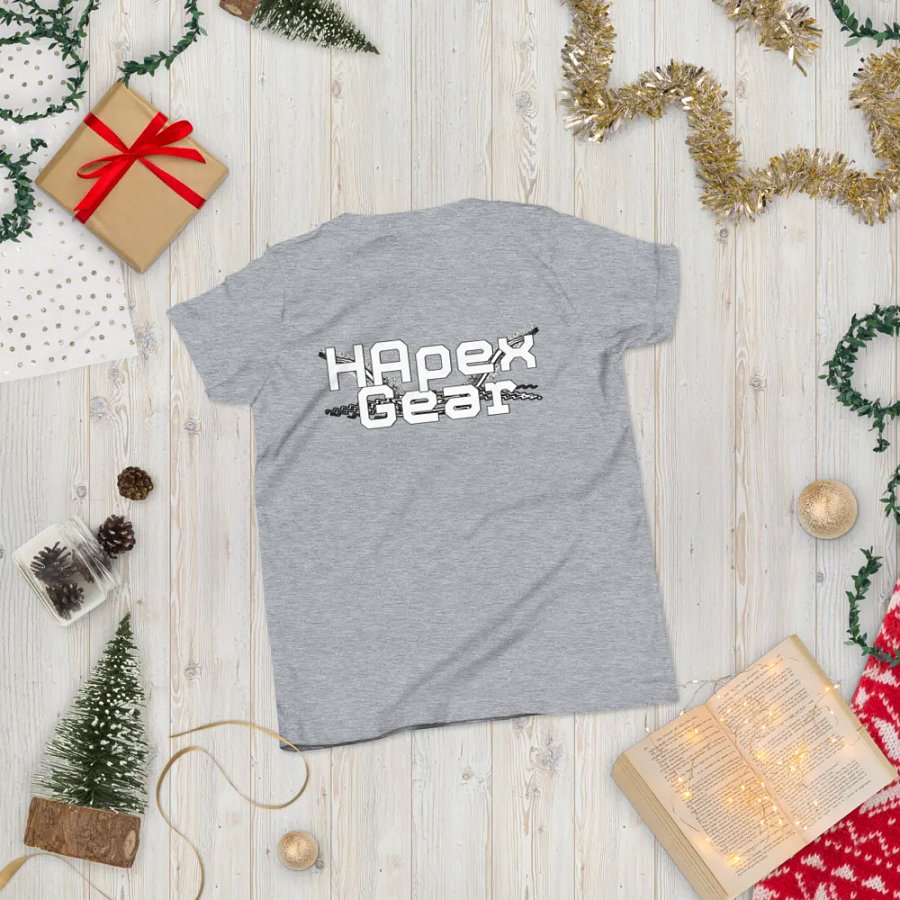 Youth Short Sleeve T-Shirt - Embroidered - White HApex Gear White Logo product image (5)
