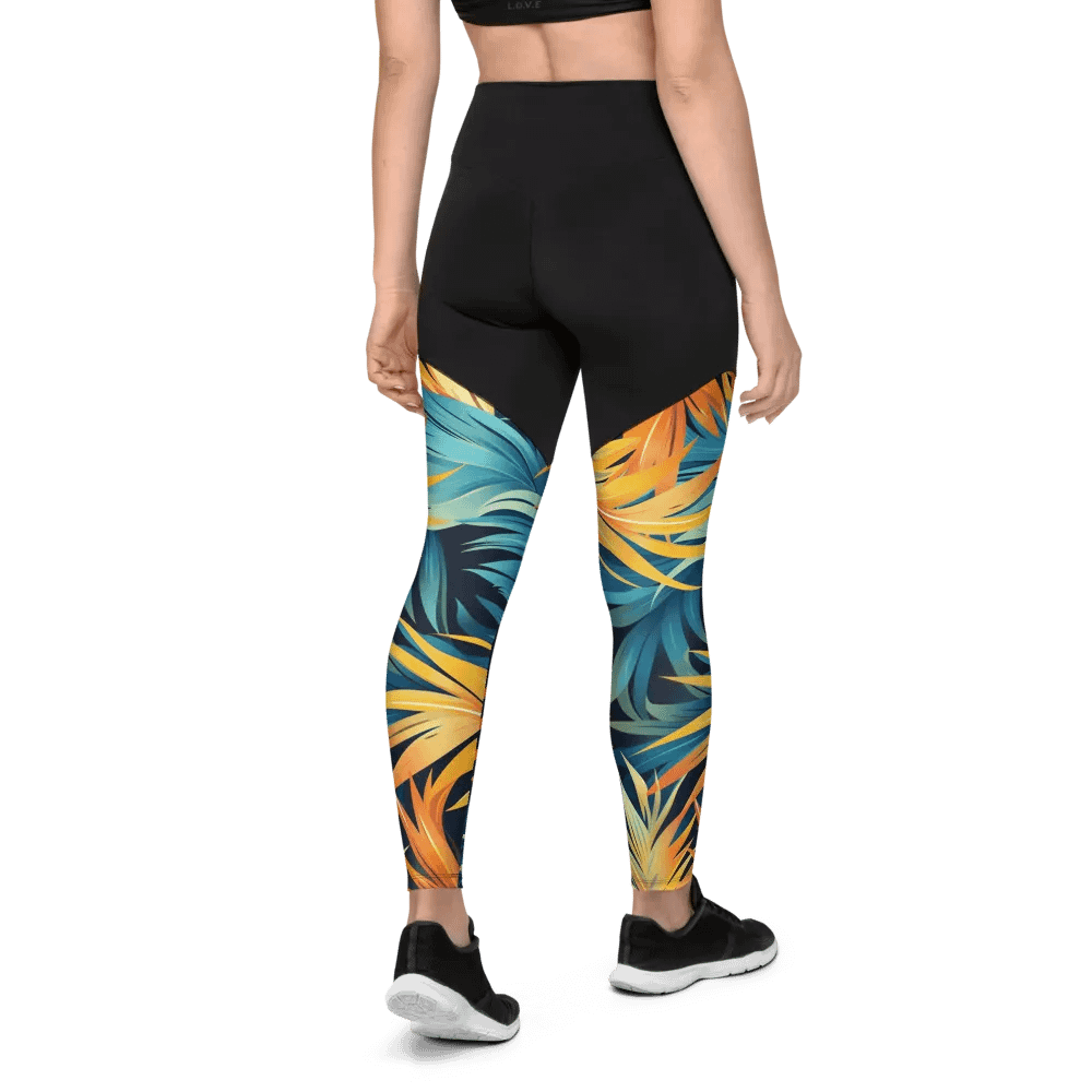 Tropical Flow Sports Leggings product image (10)