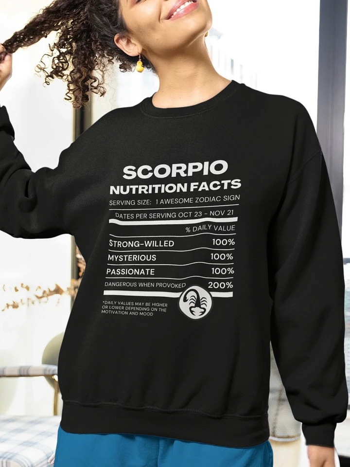 Scorpio Nutrition Facts Sweatshirt product image (1)