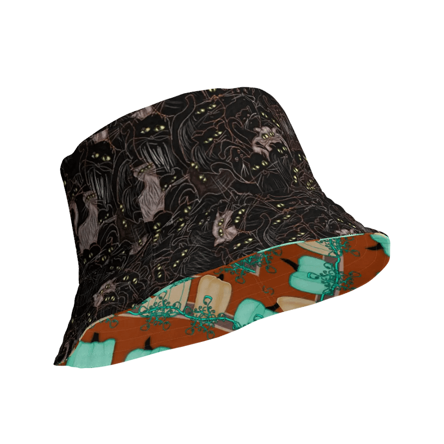 Black Cats and Pumpkins Buckethat product image (1)
