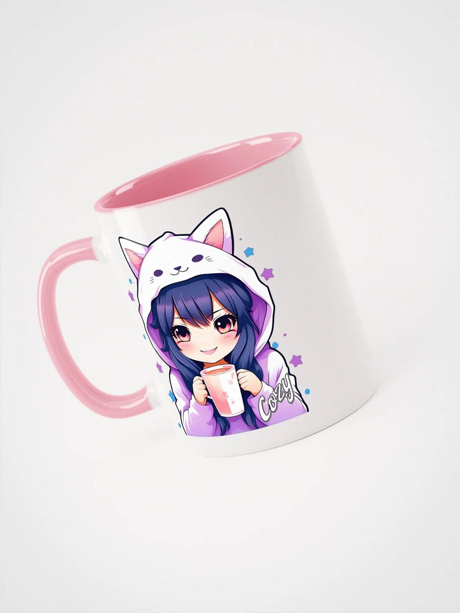 Cozy Kawaii Anime Girl - Ceramic Mug with Color Inside - v1 product image (3)
