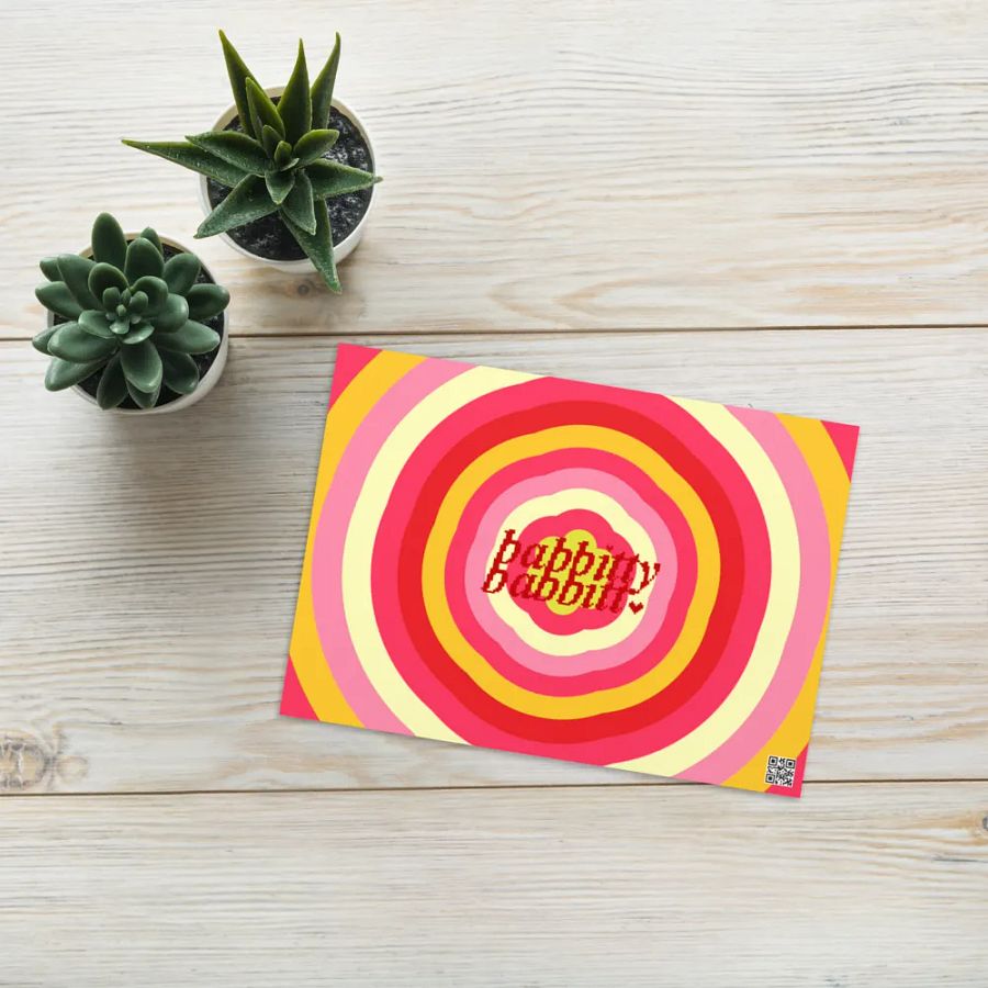 I Love You retro landscape greetings card product image (5)