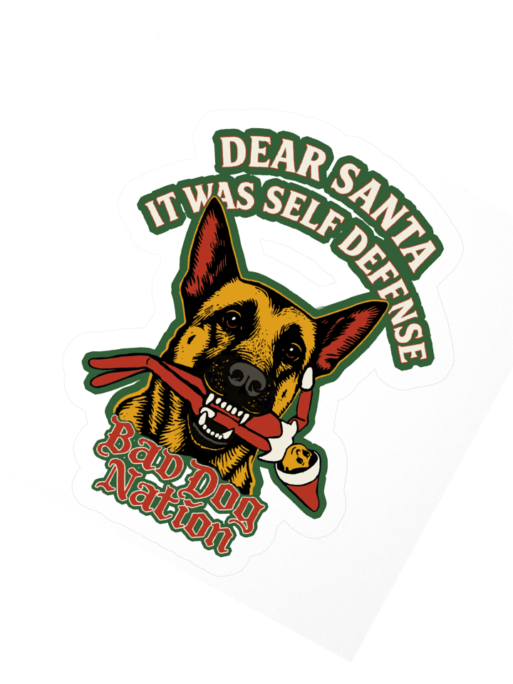 Dear Santa, It was self defense! - Sticker product image (2)