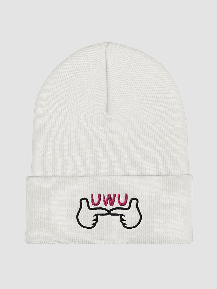 *UWU* Cuffed Beanie - Black Threading product image (1)