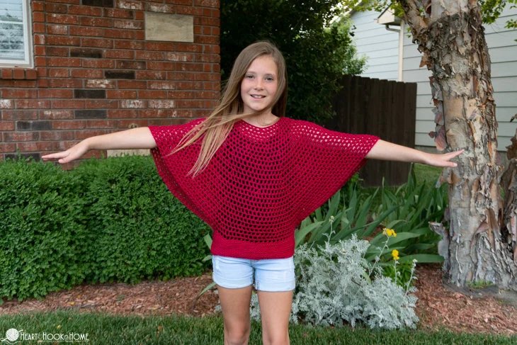On Point Poncho Crochet Pattern - CHILD SIZES product image (3)