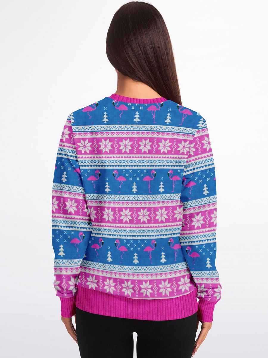 "Fa La La La Mingo" Christmas Sweatshirt | Funny Flamingo Santa Pool Float | Tropical Holiday Sweater | Beach Christmas Winter Outfit product image (4)