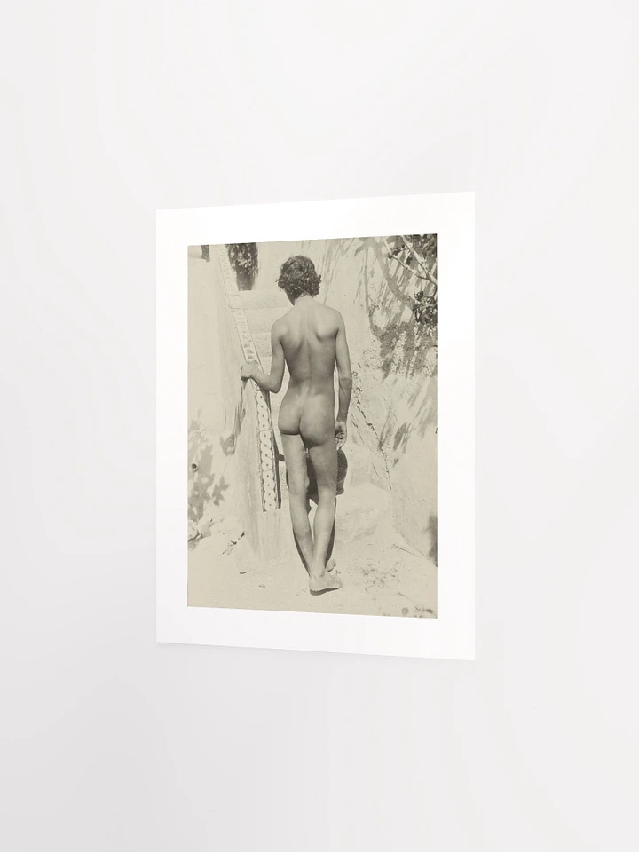 Nude Youth At Staircase by Wilhelm von Gloeden (c. 1890) - Print product image (2)