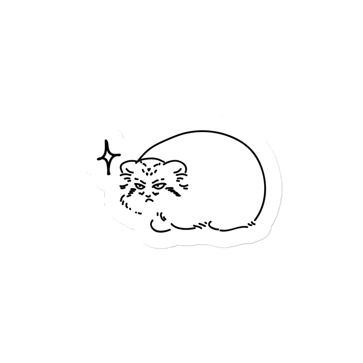 Grumpy Manul - Magnet product image (2)