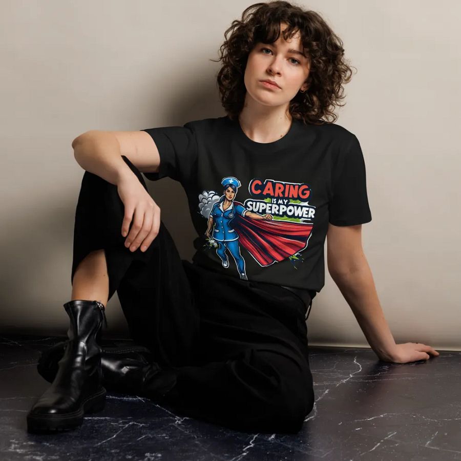 Caring Superhero Nurse Premium Tee product image (13)