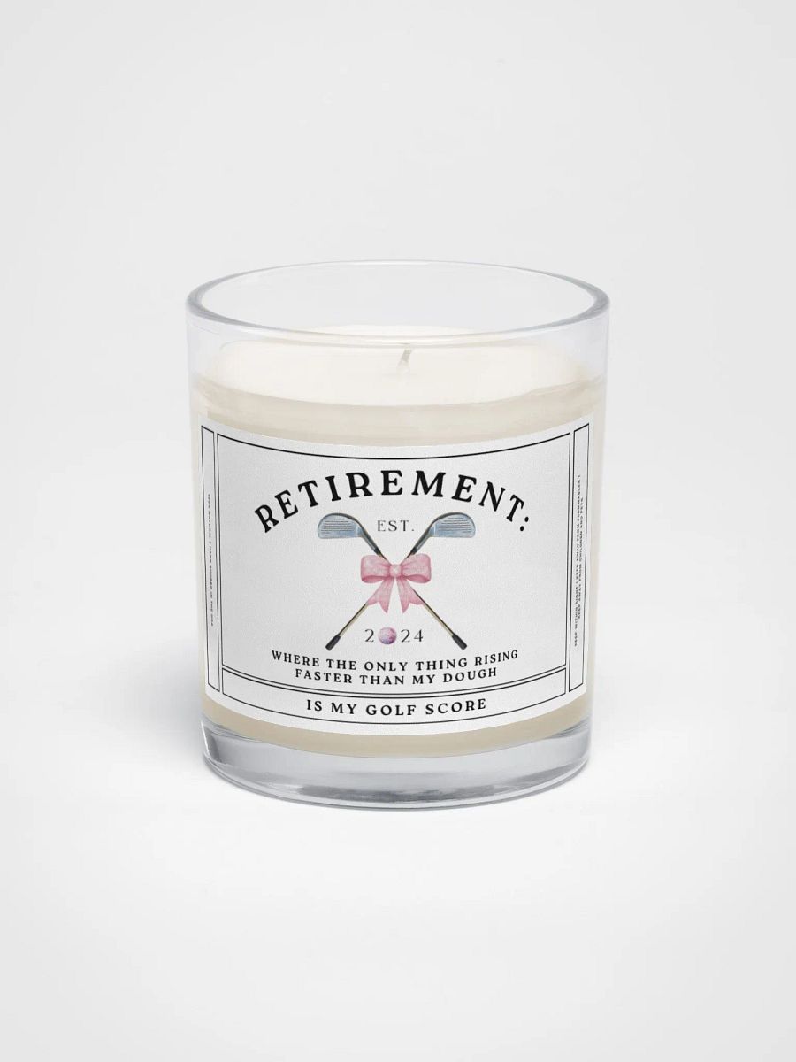 Personalized retirement coquette gift for a golfer - Soy wax vegan candle product image (2)