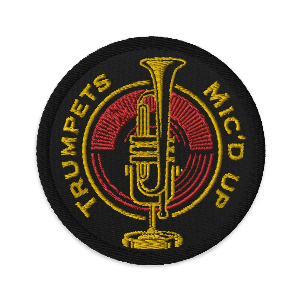 Trumpets Mic'd Up Logo PATCH (3 in.) product image (1)
