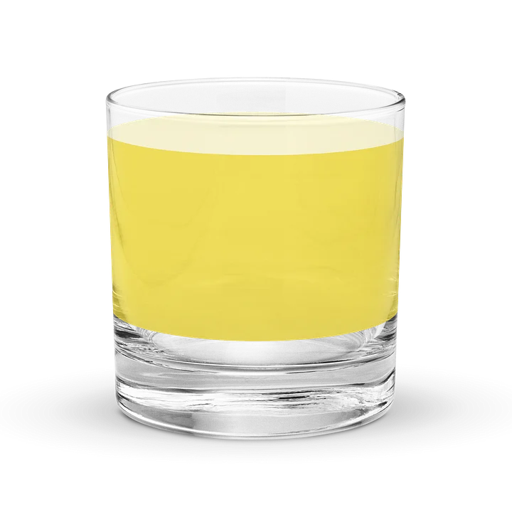 Yellow Stripe 1960's Retro Minimalist Old Fashioned Rocks Glass product image (1)