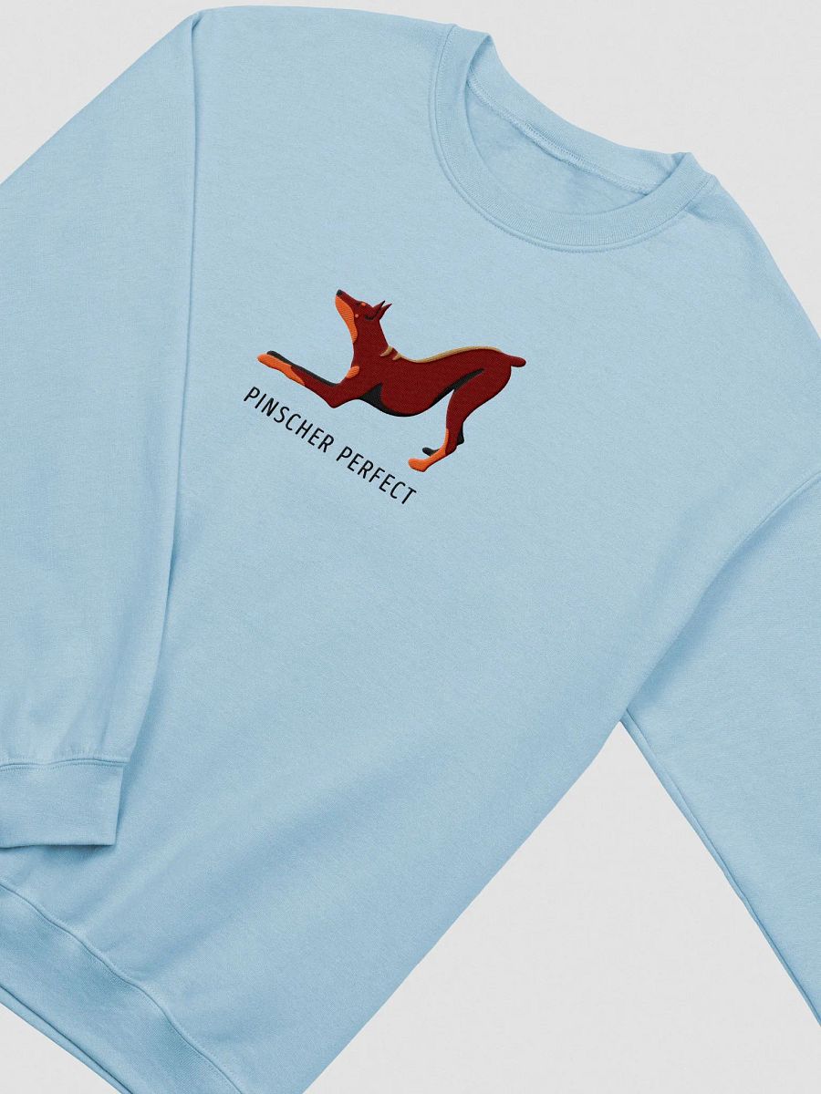 Pinscher Perfect Sweatshirt (Embroidered) of a Doberman Pinscher(Red) product image (5)