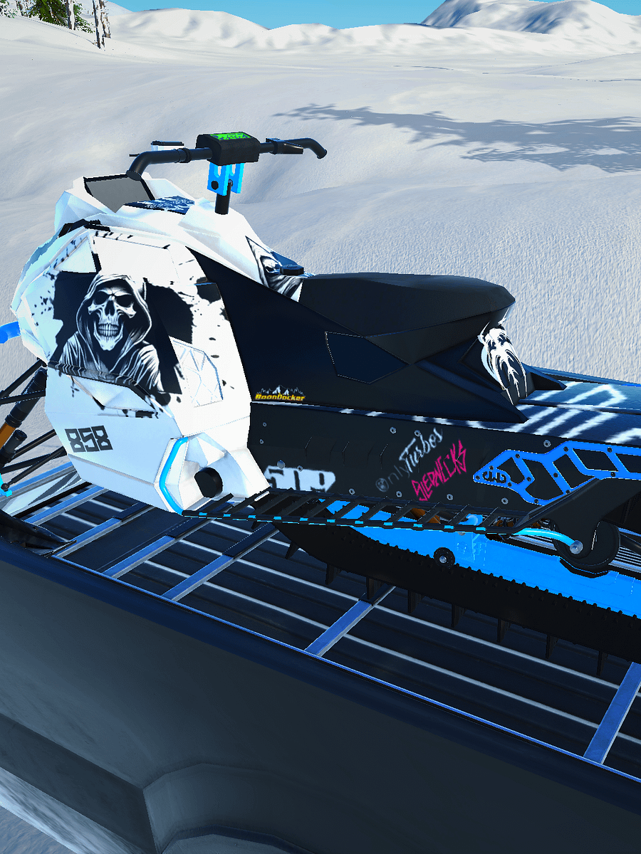 Catalyst 858 Wreker Wrap black and white with 509 suit and dark gauges and suspension product image (3)