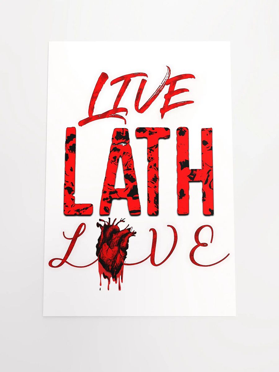 Matte Poster Live Lath Love (WHITE) product image (1)