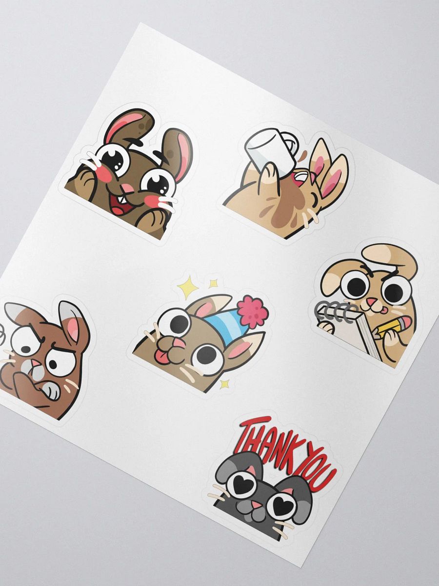 Bunny Emote Stickers! product image (2)