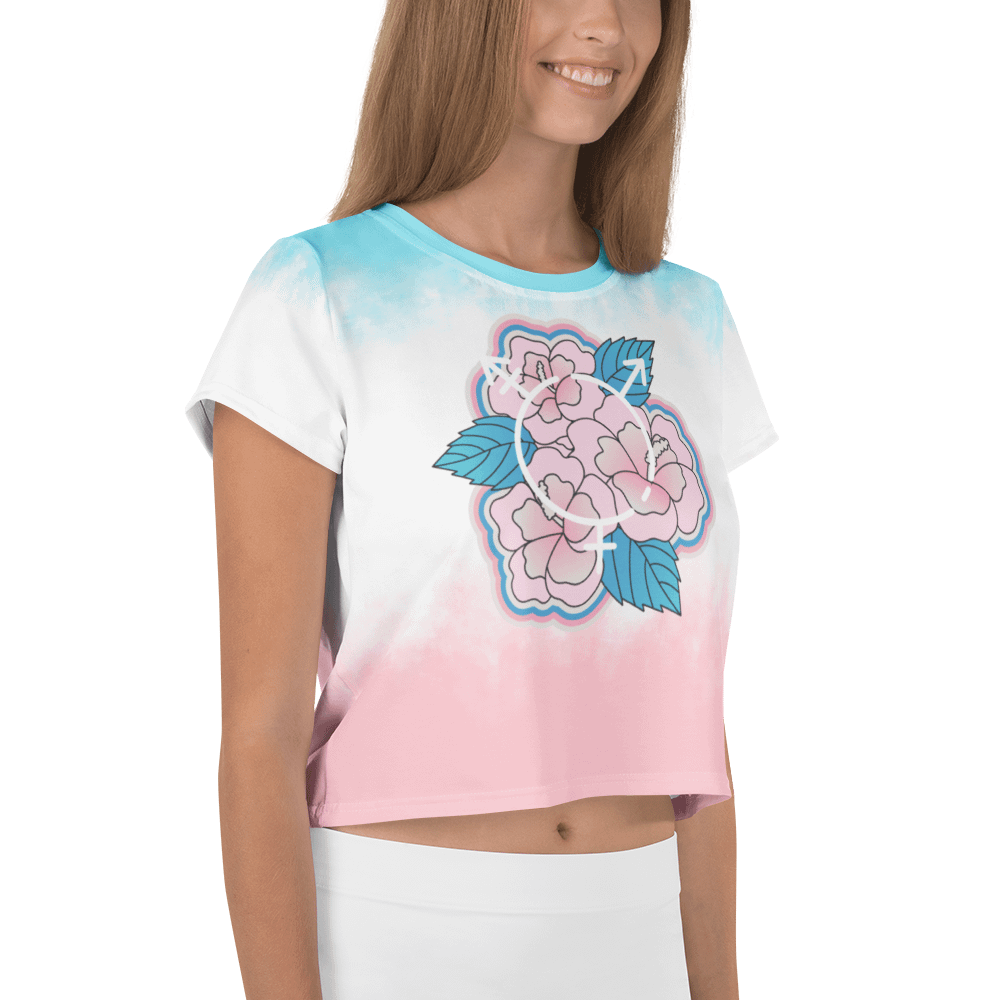 LGBTQIAP2S+ 2025, Trans Flower with Symbol, Crop Top product image (4)