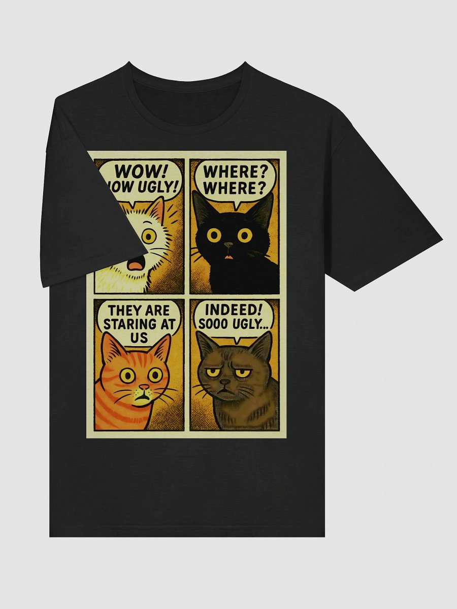 Funny Cats Retro Comic Panel Parody Tee (03) product image (5)