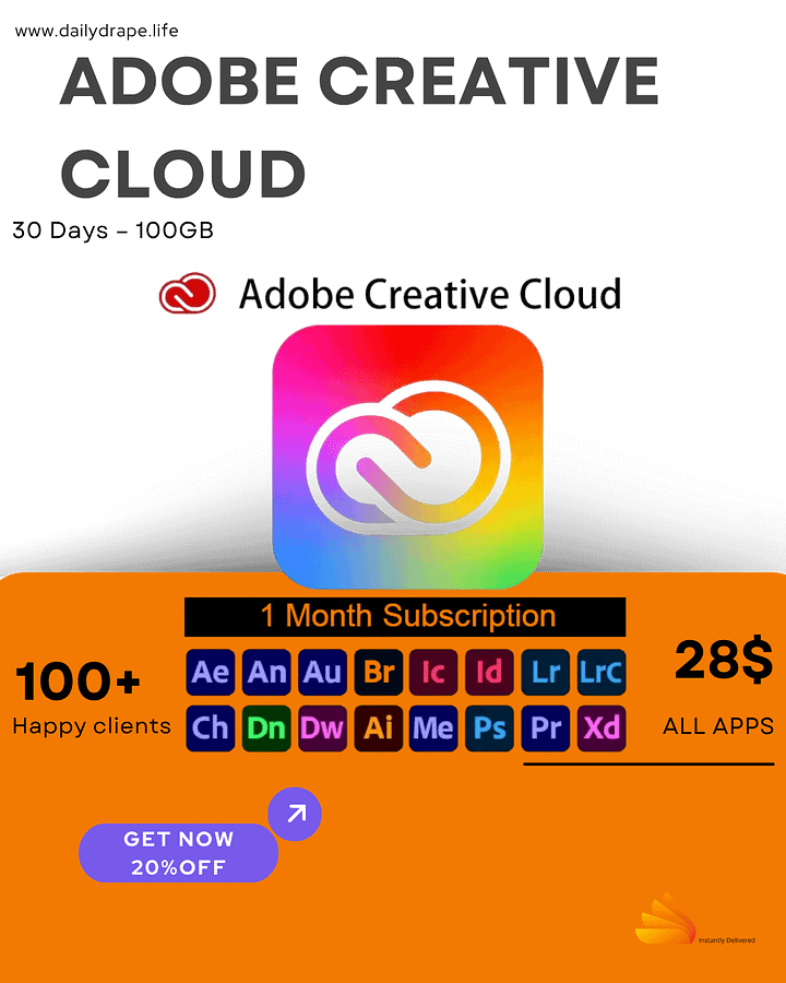 Adobe Creative Cloud ALL APPS 30 Days 100GB product image (1)