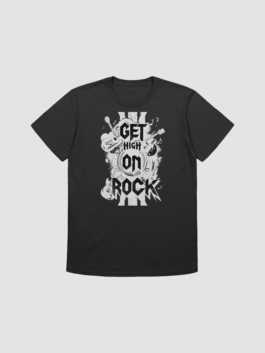 Rock Music-Inspired T-Shirt – Bold 'GET HIGH ON ROCK' Design, Unisex Fit product image (3)