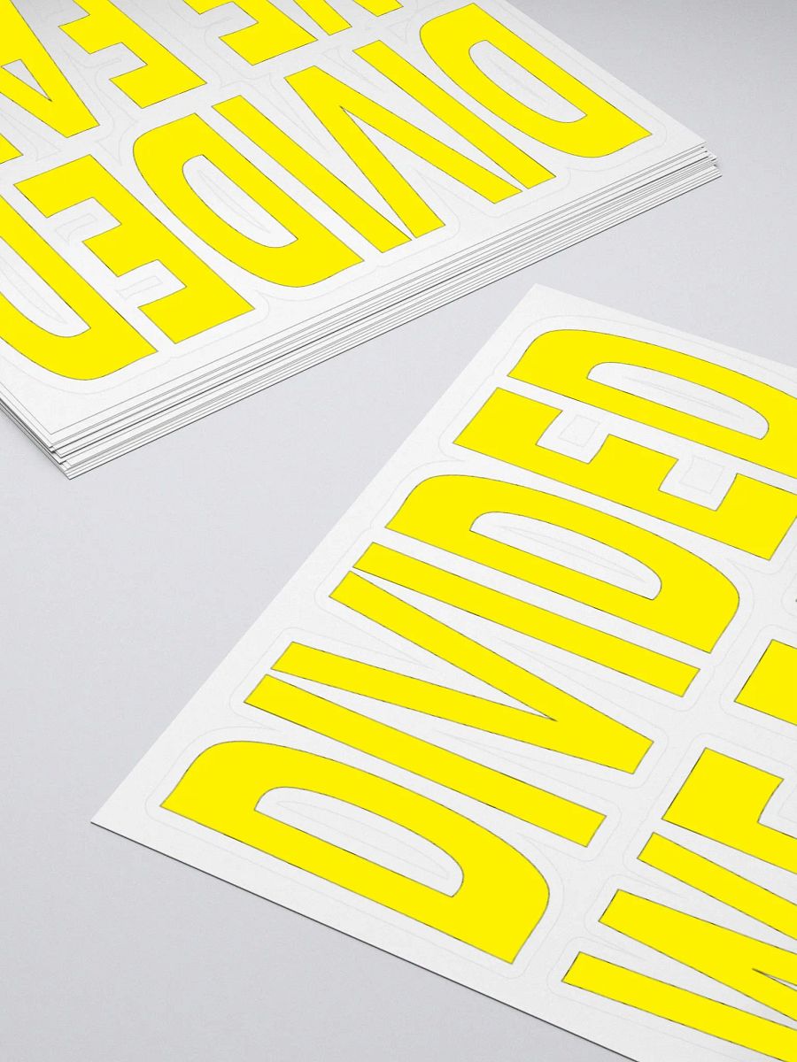 Divided We Fall - Yellow - Kiss Cut Stickers product image (4)
