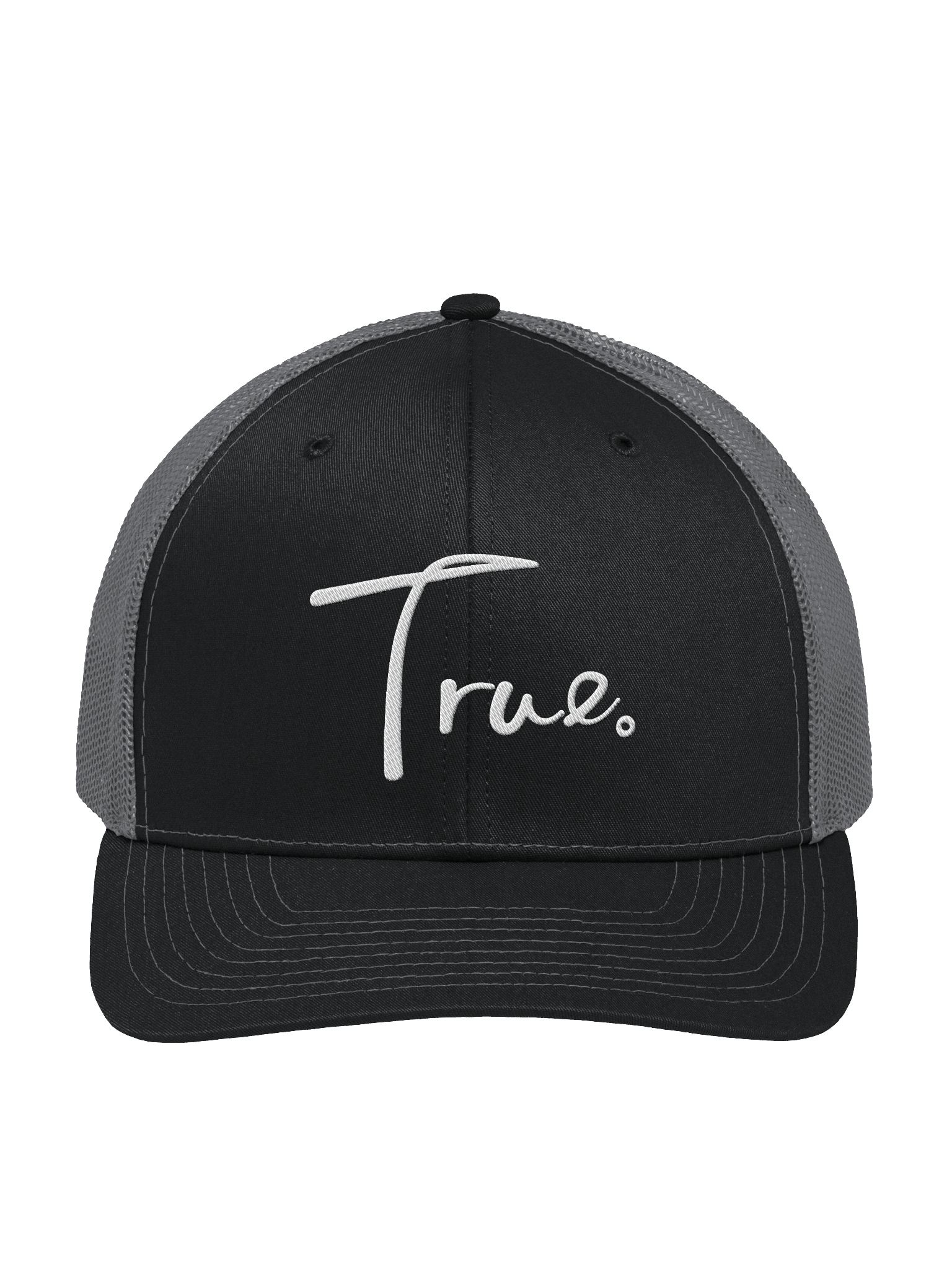 Cast Trucker Hat — in Charcoal Black + Whisper White product image (1)